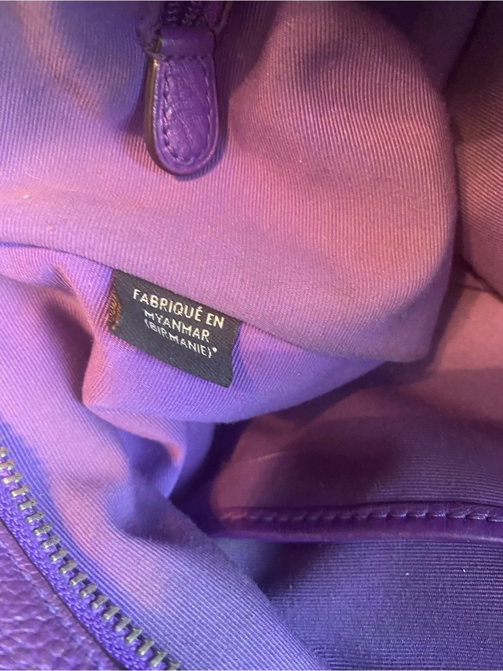 Coach Purple Pebbled Leather Hobo Shoulder Bag